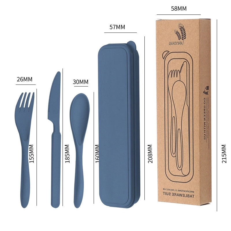 Casual Solid Color Wheat Straw Tableware 1 Set