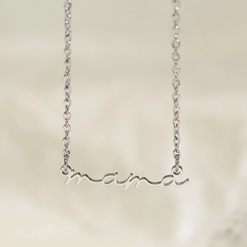 Minimalist Letter Titanium Steel 18K Gold Plated Plating Necklace