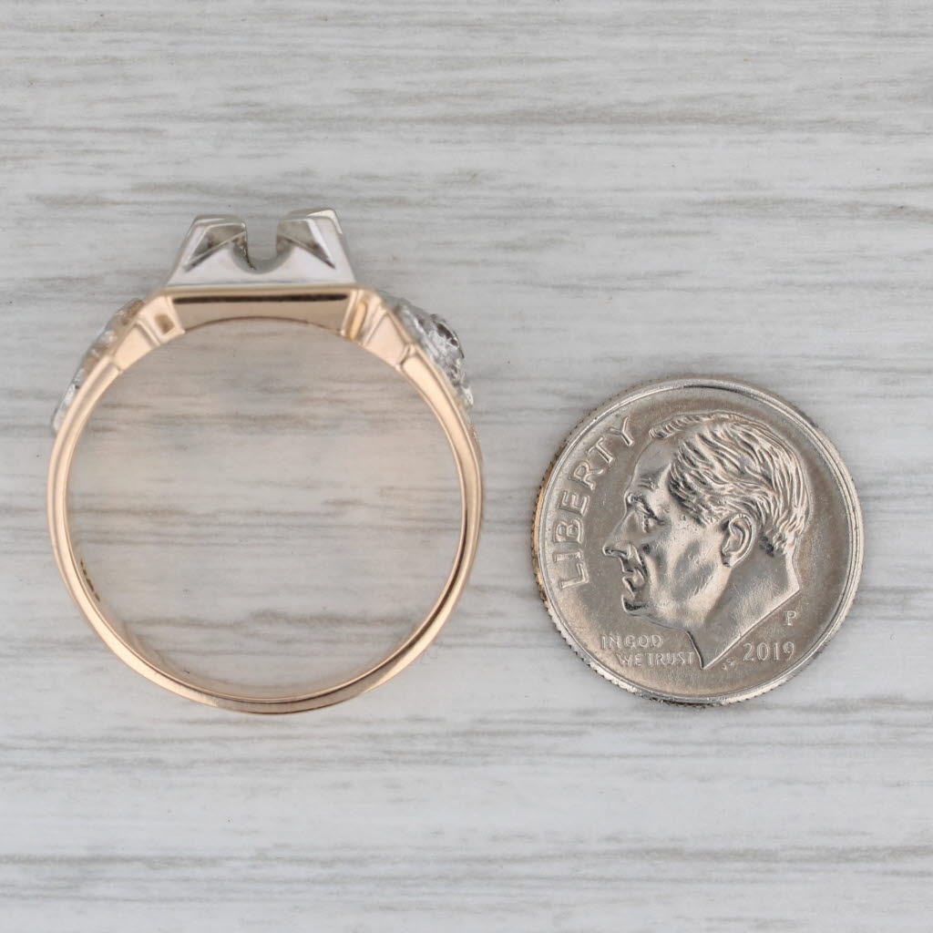 New Masonic Semi Mount Ring 10k Gold Shriners Scottish Rite Size 10.5