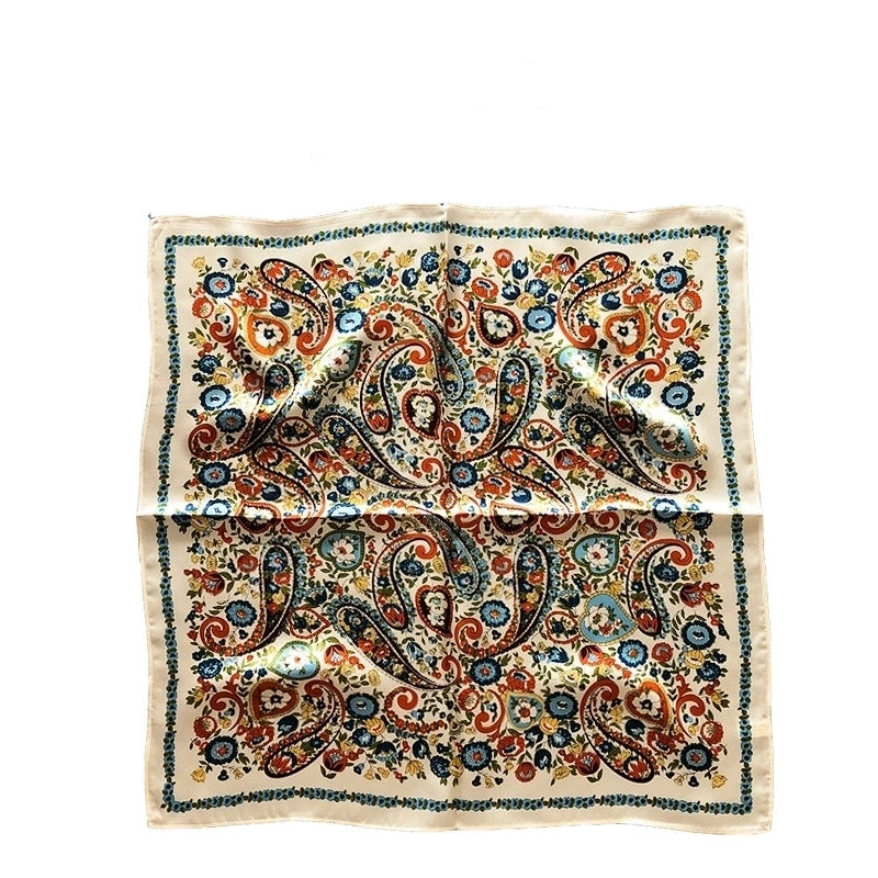 Women's Elegant Retro Printing Silk Printing Silk Scarf