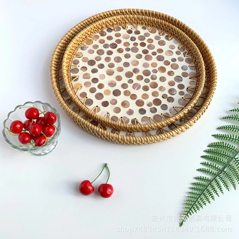 Pastoral Flower Grass Shell Fruit Plate