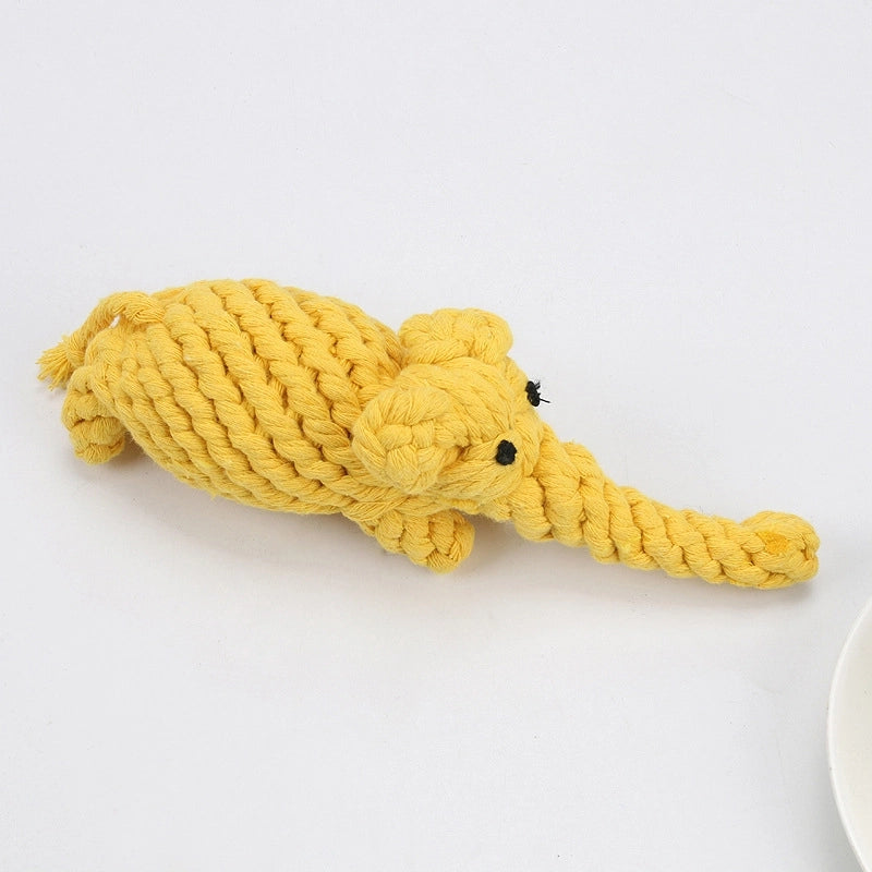 Cute Woven Animal Cotton Rope Molar Cat And Dog Toys