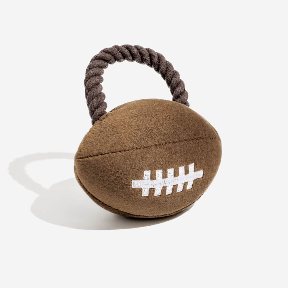 Super Bowl Plush Rugby Football Sound Toy Dog Interactive Toy