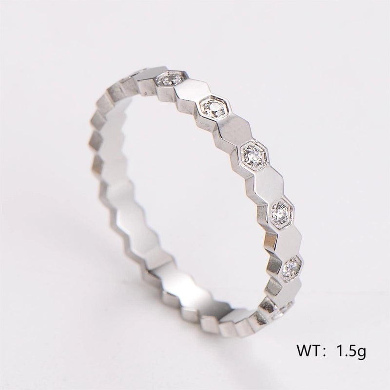 304 Stainless Steel 18K Gold Plated Rose Gold Plated Minimalist Classic Style Plating Solid Color Rings
