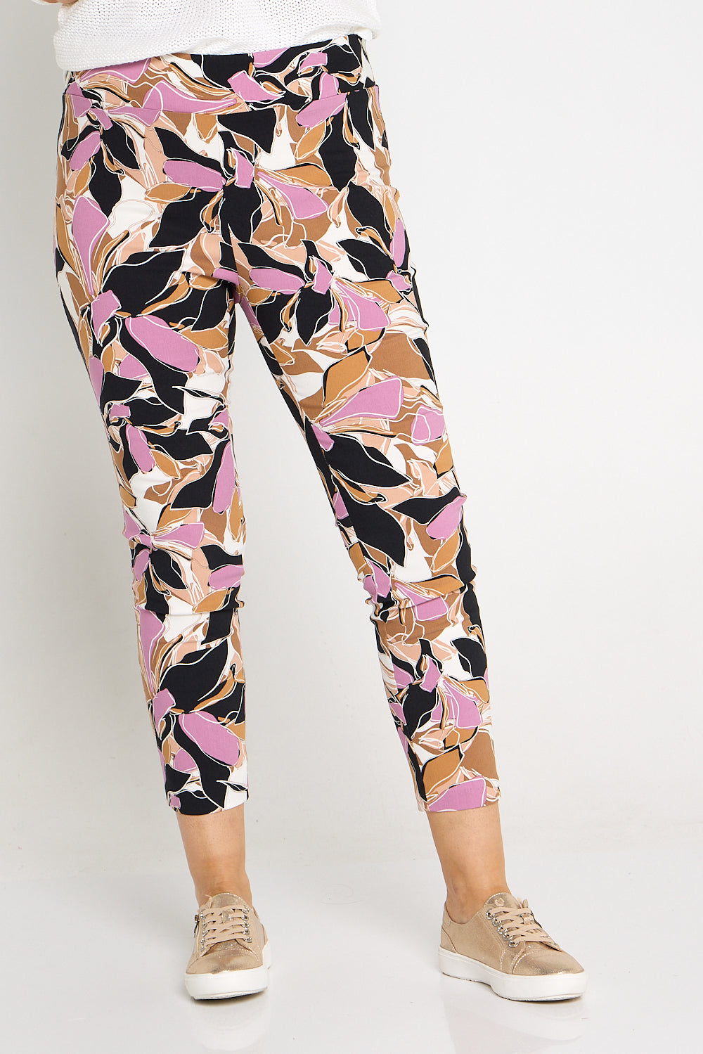 Moira Pants - Pink/Brown Print