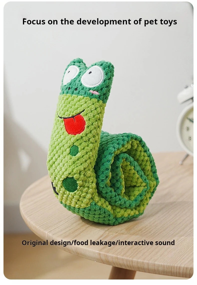 Indestructible Snail Dog Puzzle Feeder - Interactive & Squeaky Pet Toy