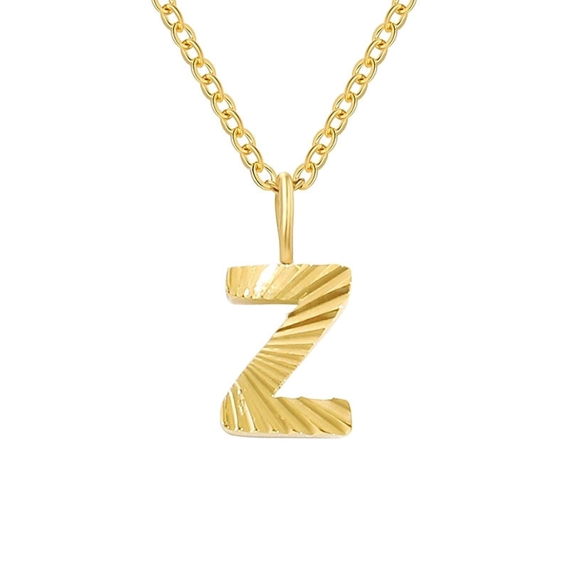 Minimalist Letter Stainless Steel Pendant Necklace In Bulk