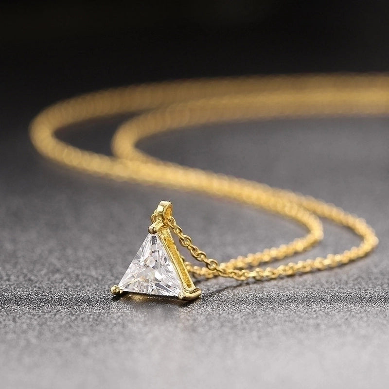 Fashion Heart Shape Copper Inlay Zircon Pendant Necklace 1 Piece