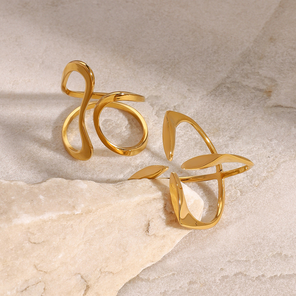 Stainless Steel Line Ring Titanium Steel Jewelry Niche Design Ring Ring