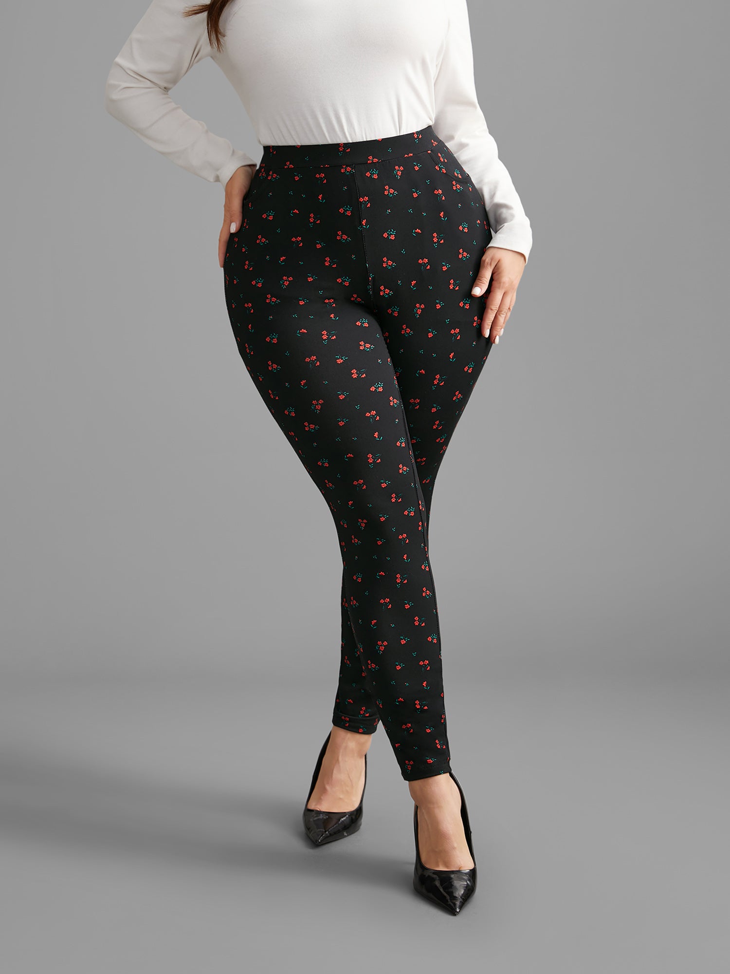 Ditsy Floral Pocket Skinny Leggings