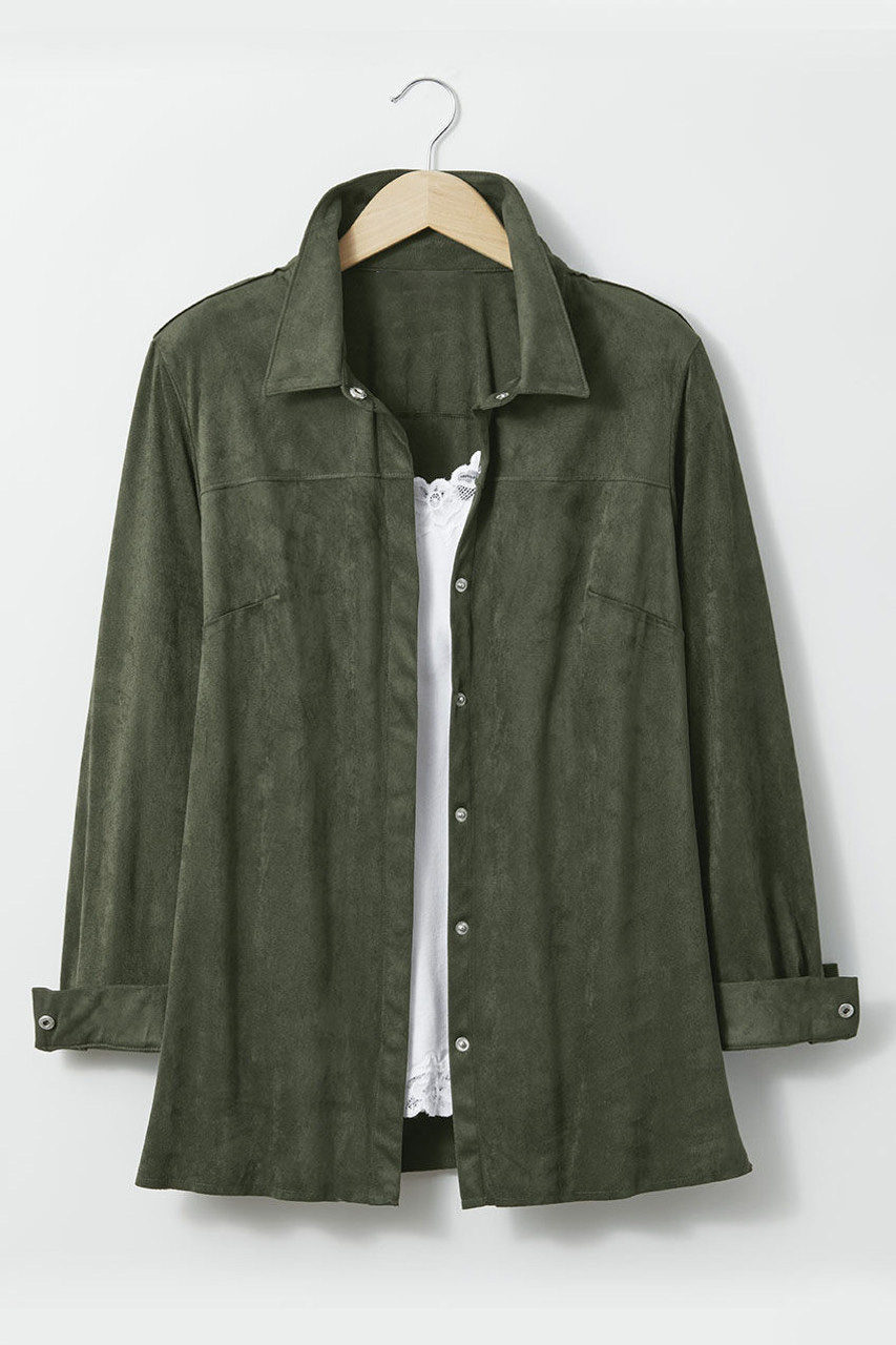 Faux Suede Big Shirt