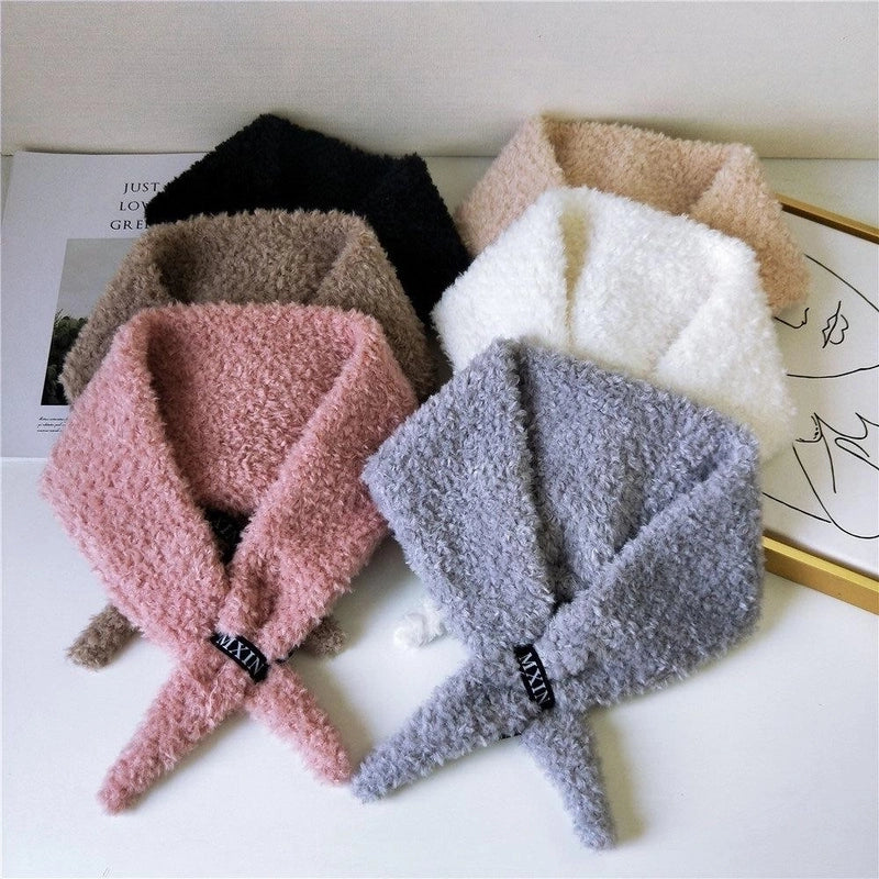 Women'S Sweet Solid Color Patchwork Scarf