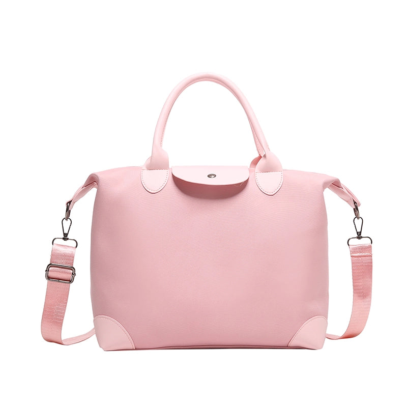 Women's Large Pu Leather Solid Color Basic Classic Style Square Zipper Travel Bag