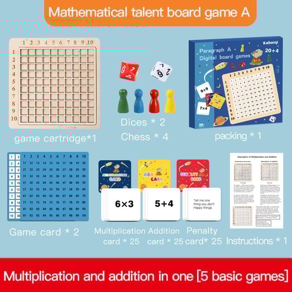 💥  Promotion- SAVE 48% OFF- Wooden Multiplication Board Game - BUY 2 GET EXTRA 10 % OFF & FREE SHIPPING!