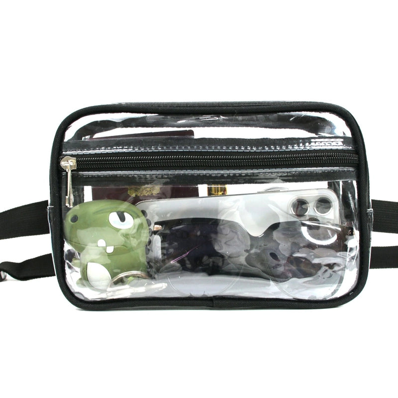 Transparent Waist Bag Men's And Women's Stadium Approved Belt Bag With Adjustable Shoulder Strap. Suitable For Holiday Game Travel