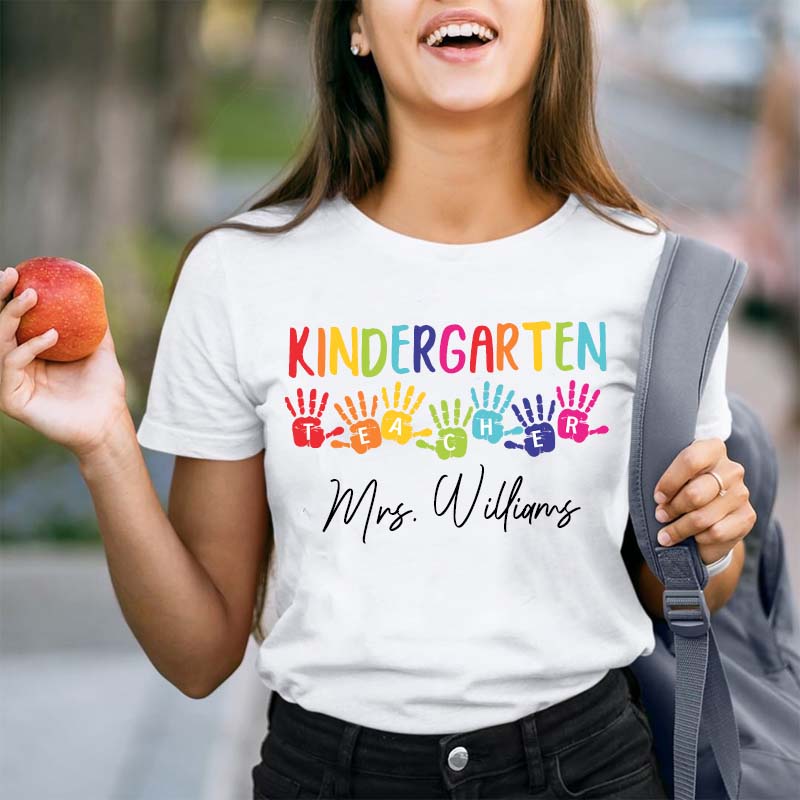 Personalized Students' Palms Teacher T-Shirt