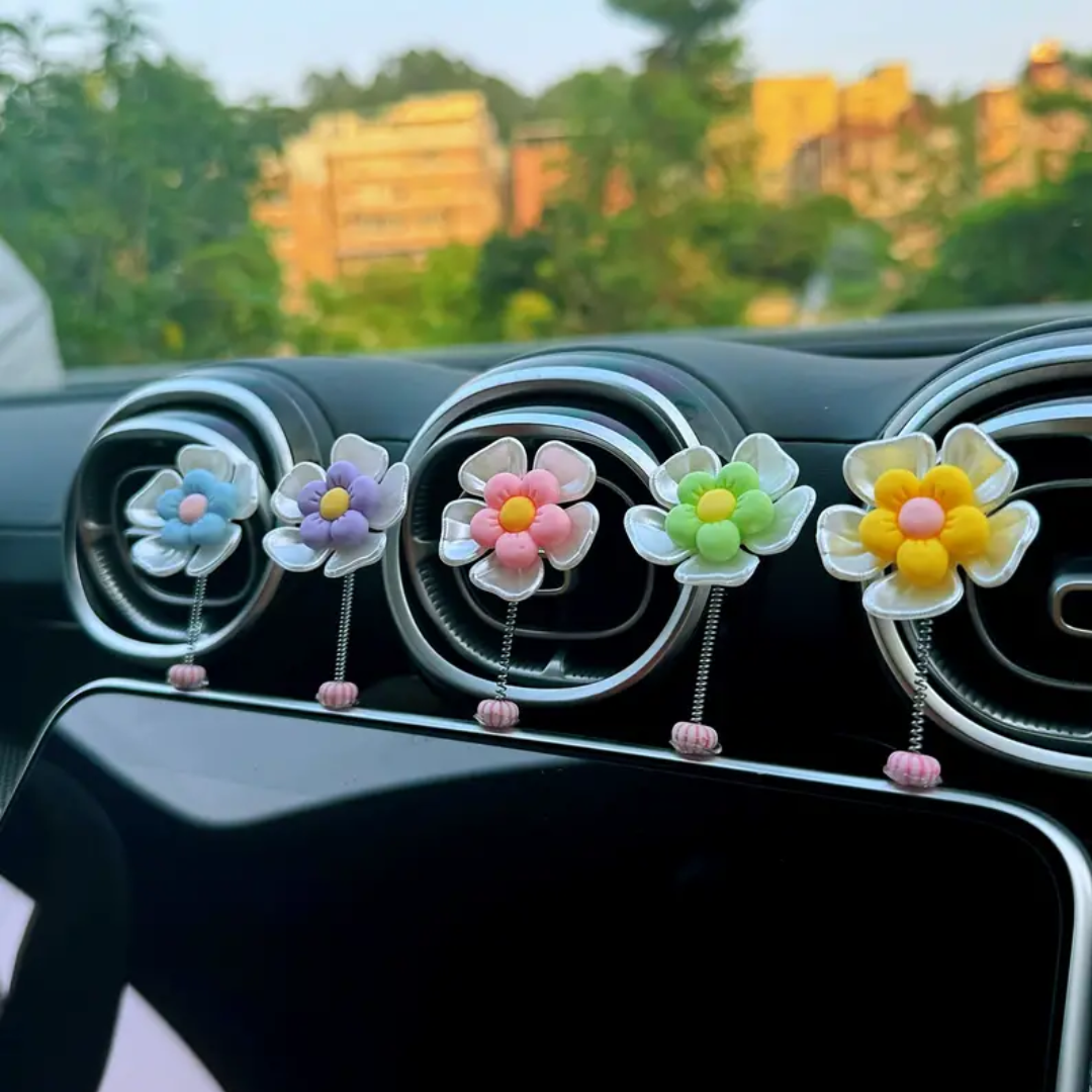 Shaking Flowers Car Dashboard Decoration