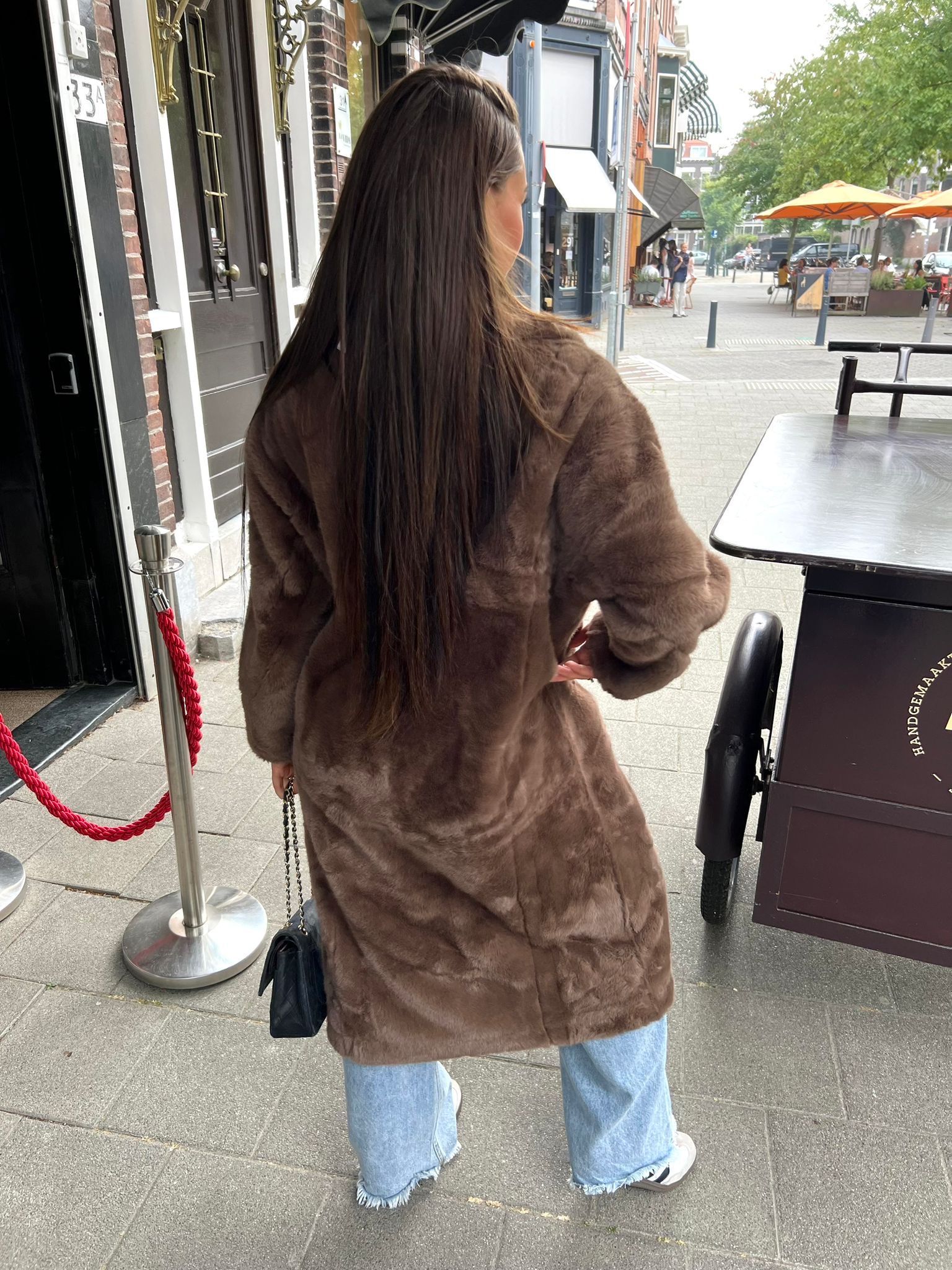 Flo Faux Fur Jacket Choco