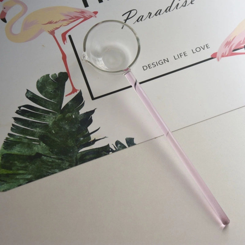 High Borosilicate Heat-resistant Glass Spoon Glass Spoon Hot Oil Spoon Can Be Directly Heated By Open Flame