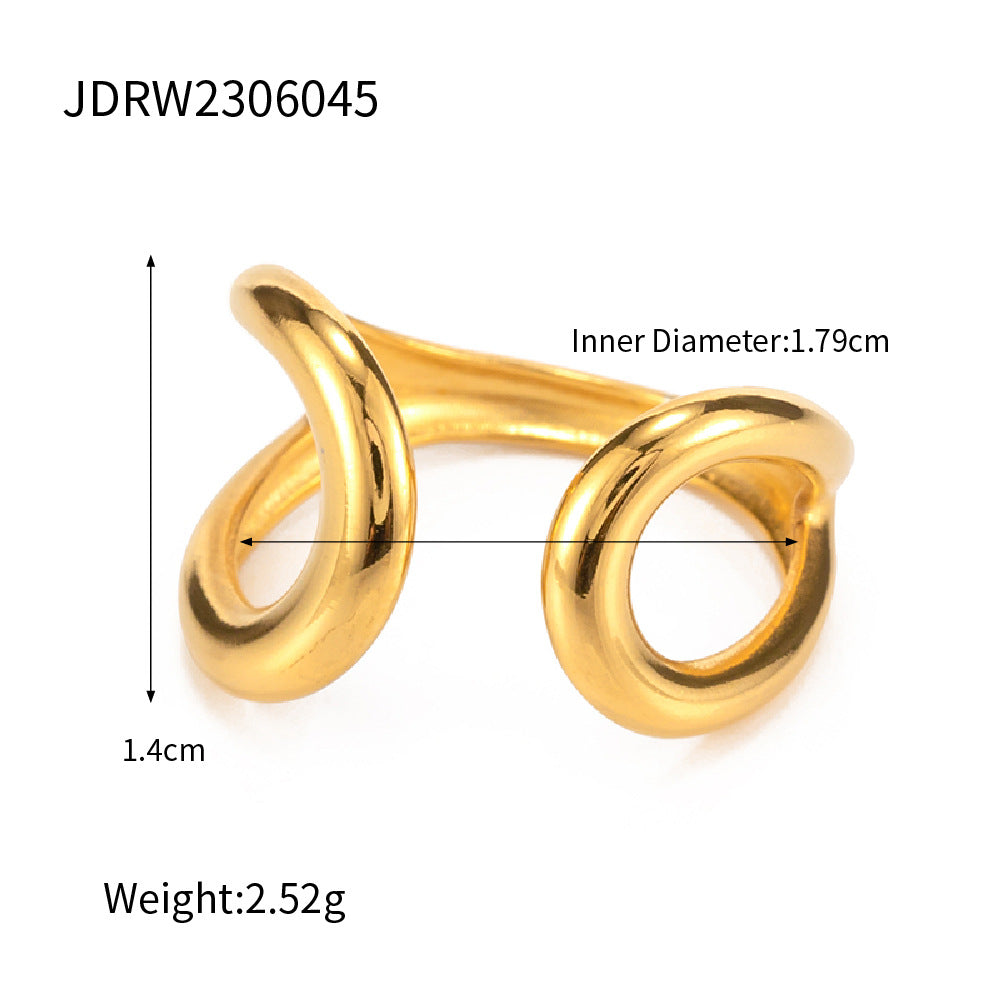 Water Drop Ring Titanium Steel Jewelry Rings Stainless Steel