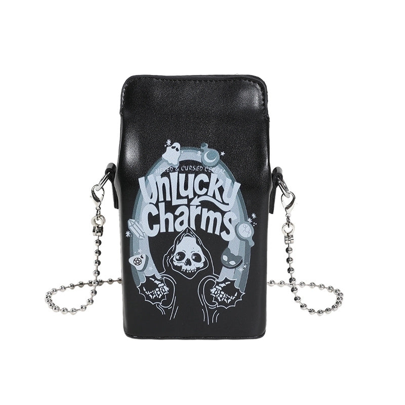 Women's All Seasons Pu Leather Cartoon Letter Streetwear Square Magnetic Buckle Square Bag