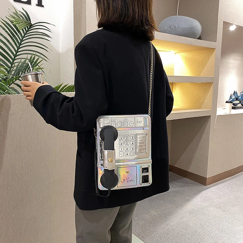 Medium Pu Leather Letter Fashion Square Zipper Crossbody Bag
