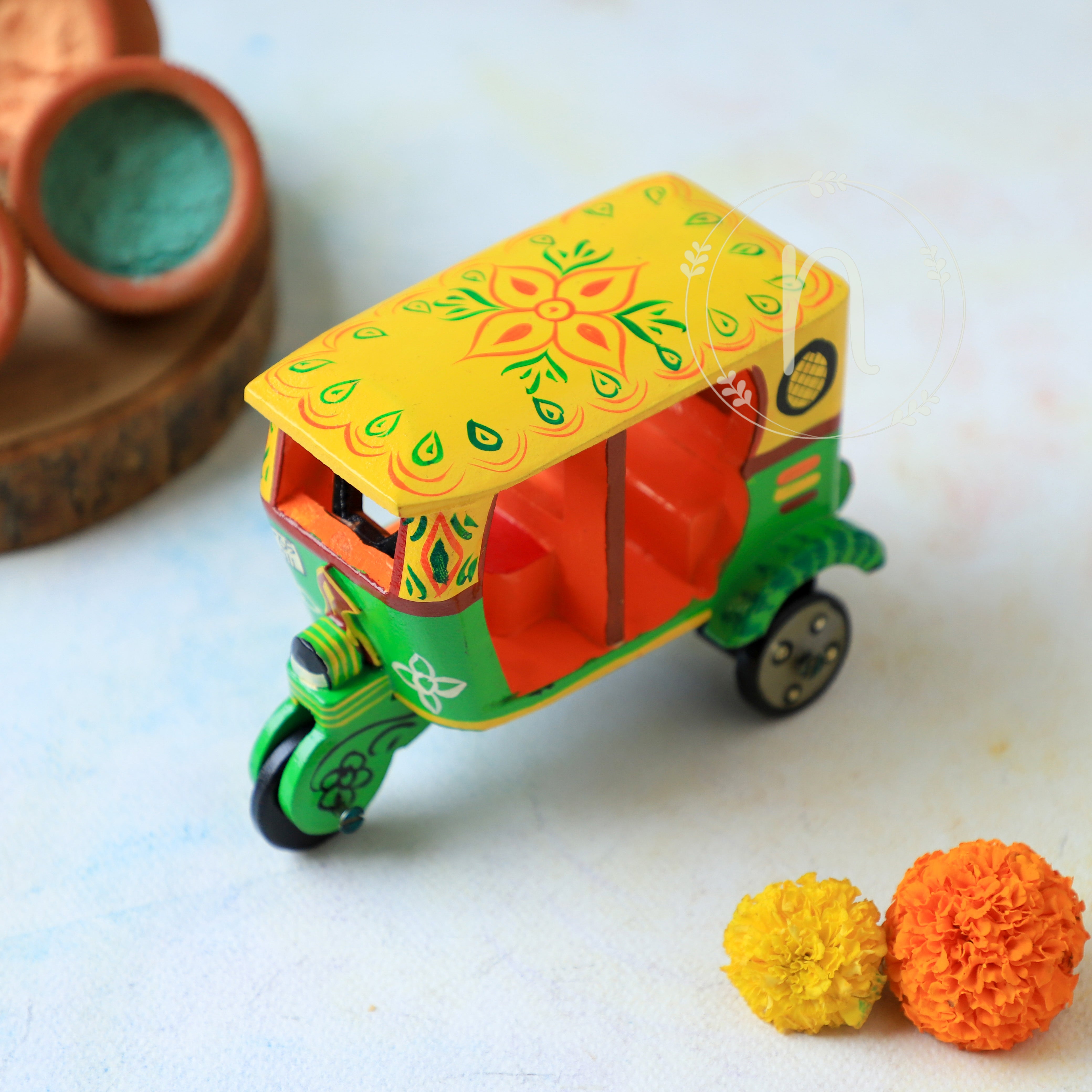 Wooden Auto Rickshaw