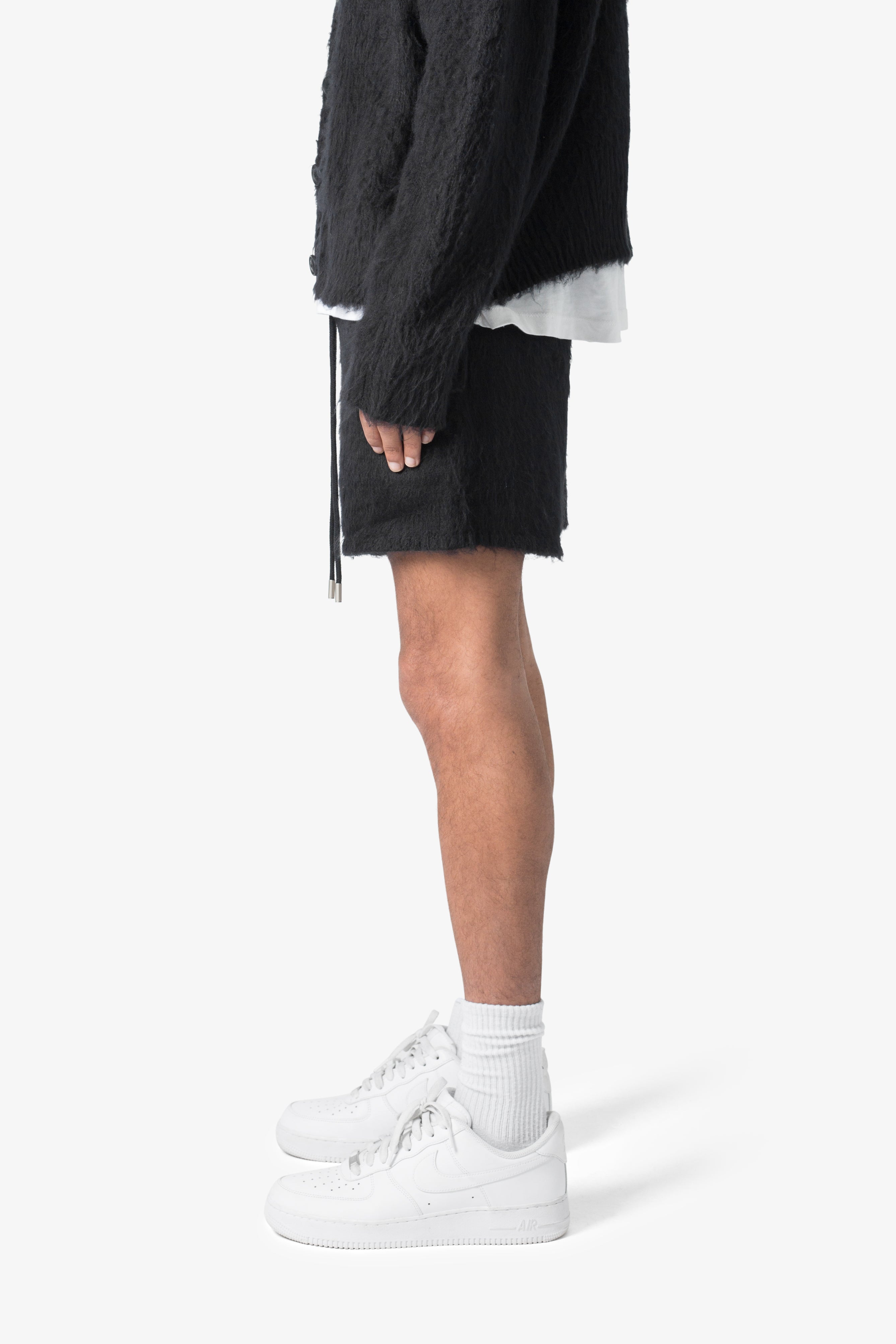 Fuzzy Sweatshorts - Black