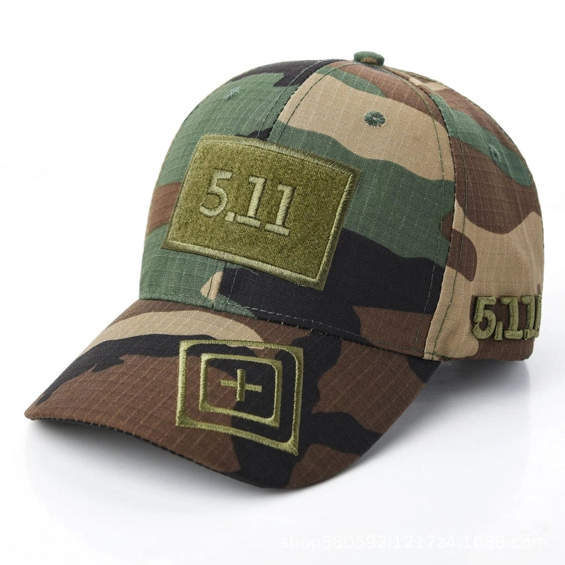 Camouflage Baseball Cap Men's 511 Embroidered Outdoor Sports Summer Sunscreen Hat Women's Military Training Hat