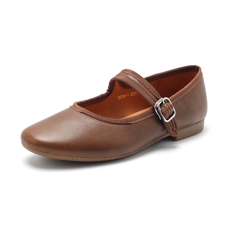 Handmade Leather Womens Michaela Mary Jane Flats in 9 Colors