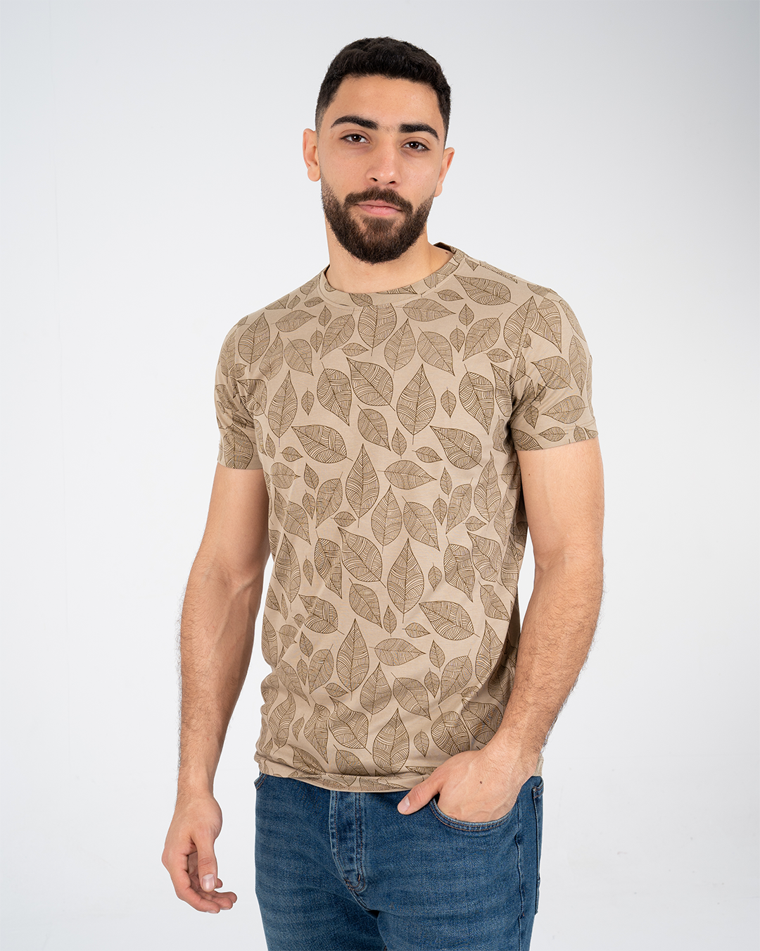 Leaf Printed Mens T-shirt