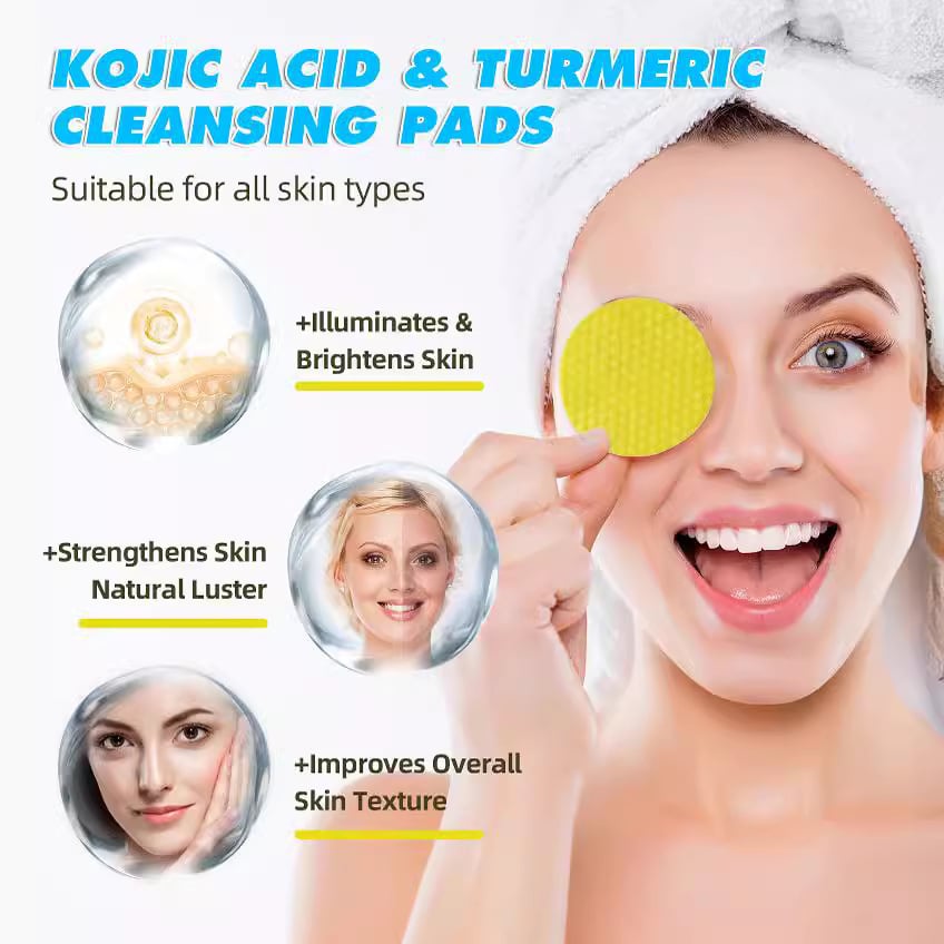 Turmeric Cleansing Exfoliating Pads Facial Cleansing  Skincare