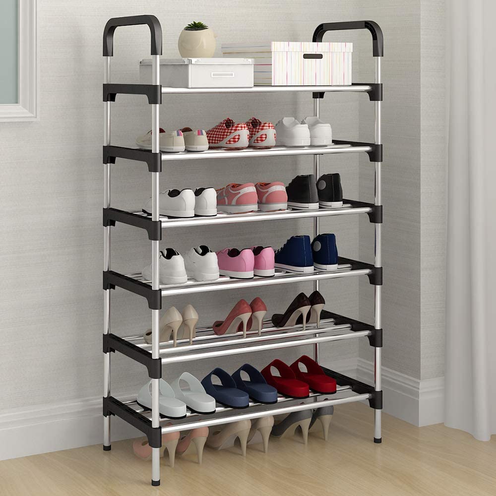 6 Layer Stainless Steel Layer Shoe Rack