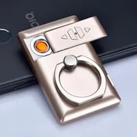 USB Rechargeable Ring Lighter: Multifunctional Phone Holder Electric Cigarette Torch