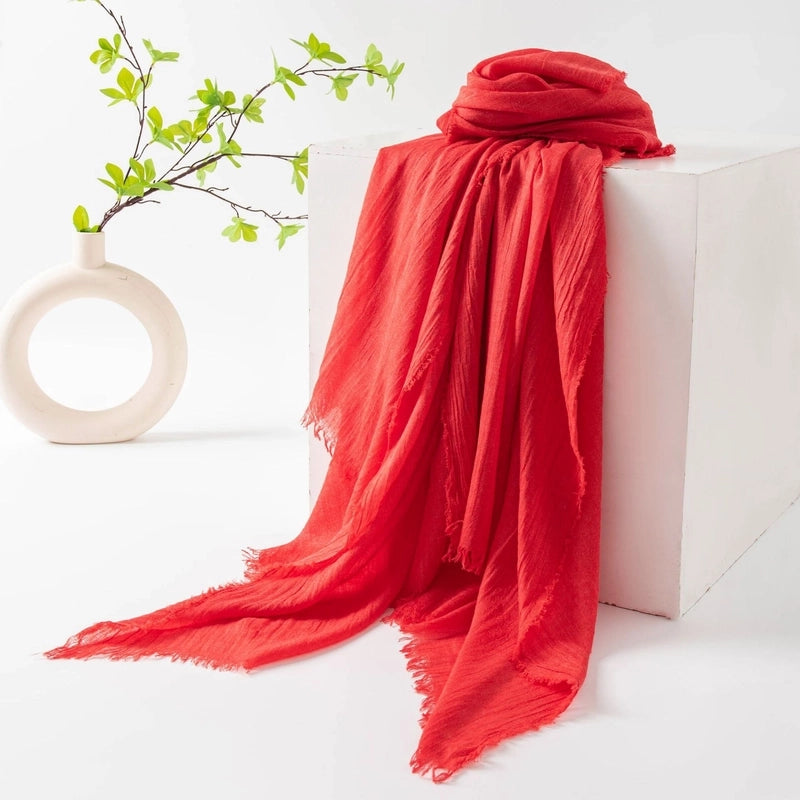 New Summer Solid Color Simple Scarf Commuter Sunscreen Shawl Scarf Women's High-grade Scarf Scarf Scarf