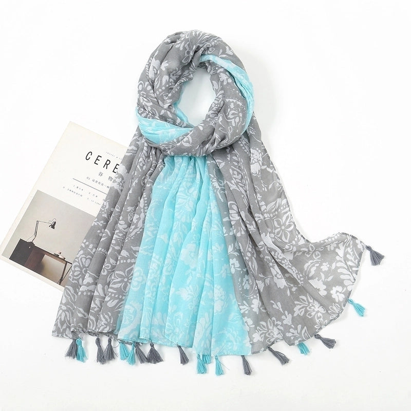 Women'S Bohemian Geometric Cotton And Linen Scarf