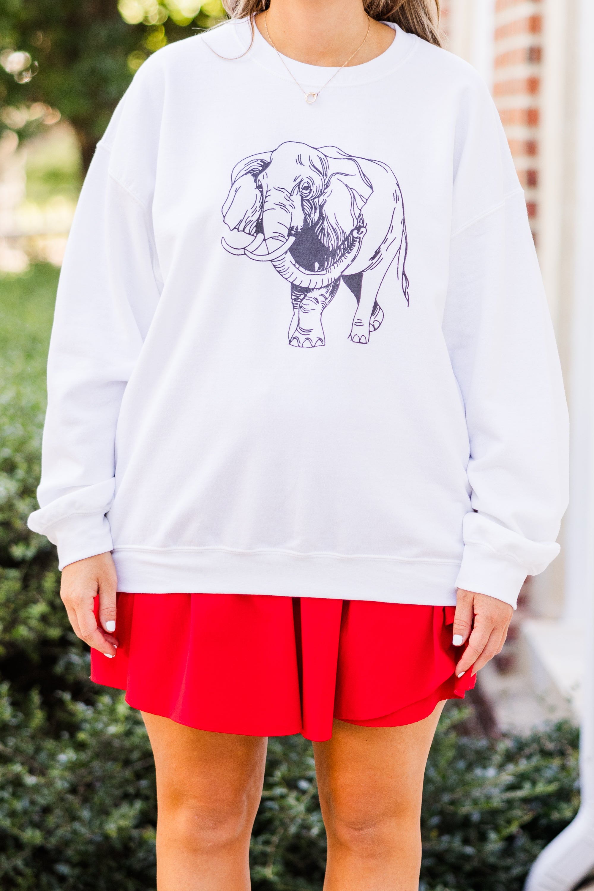 My Favorite Elephant Sweatshirt. White