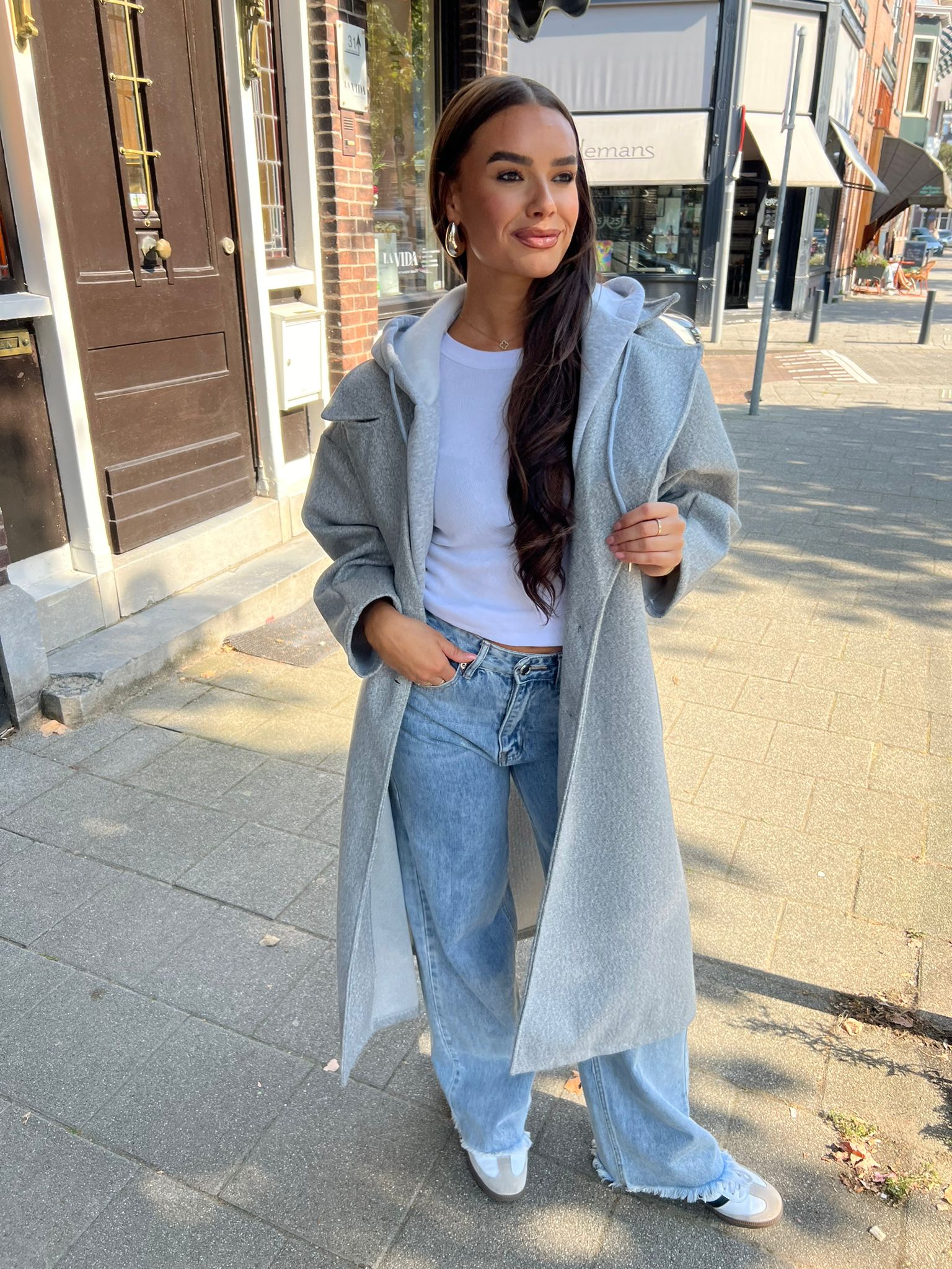 Trenchcoat Hoodie Grey