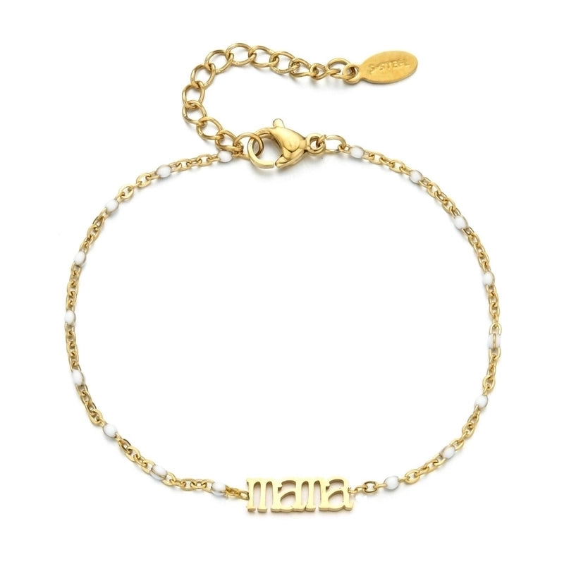 Modern Style Eye Titanium Steel Enamel Bracelets