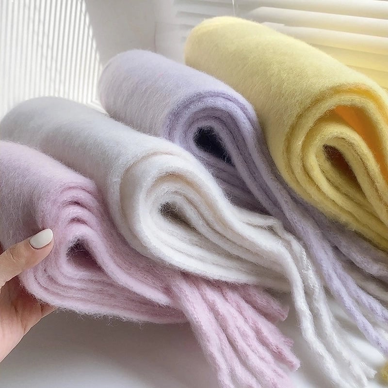 Unisex Sweet Solid Color Imitation Cashmere