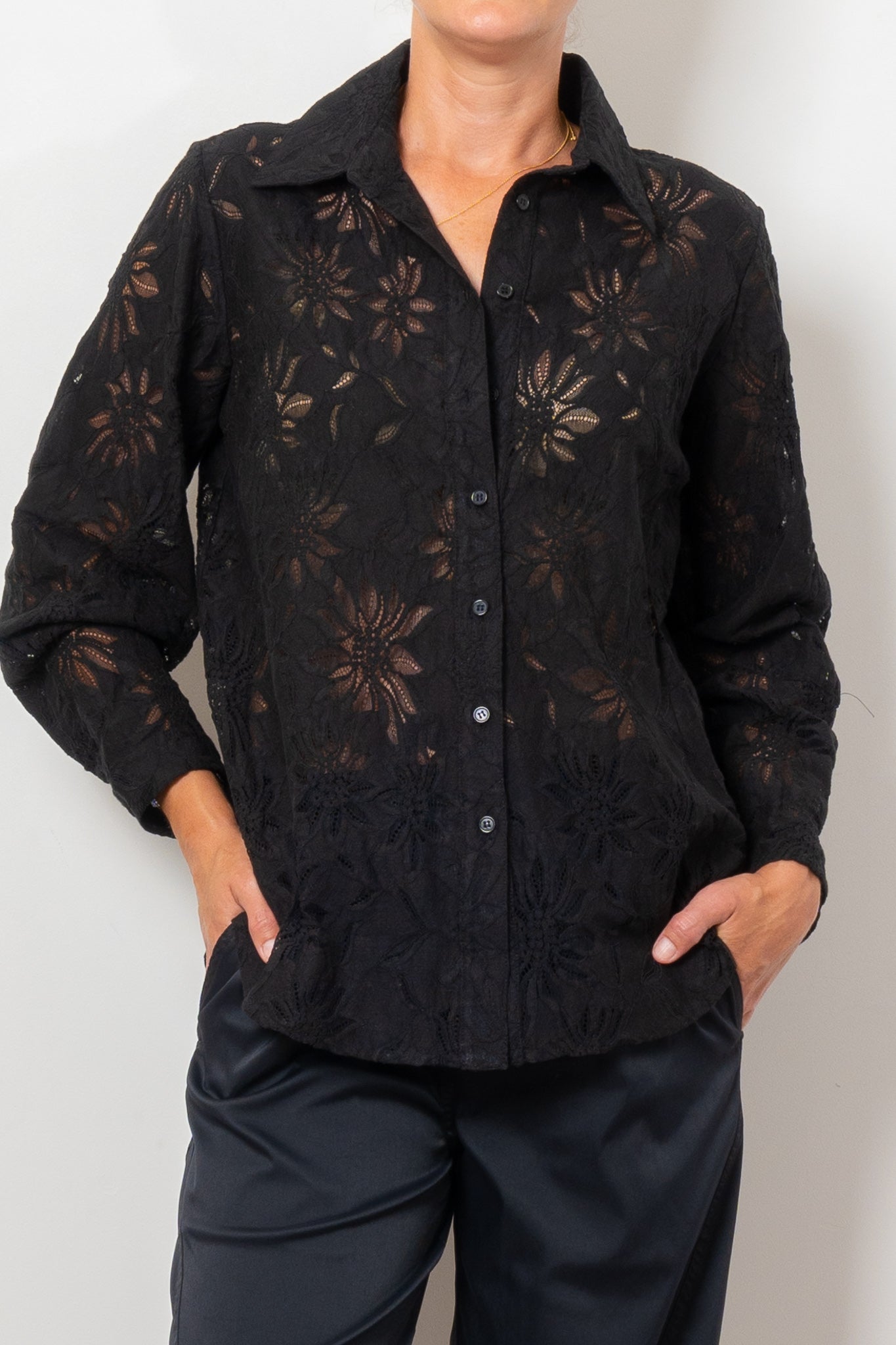 Mela Purdie Dart Shirt Flora Lace