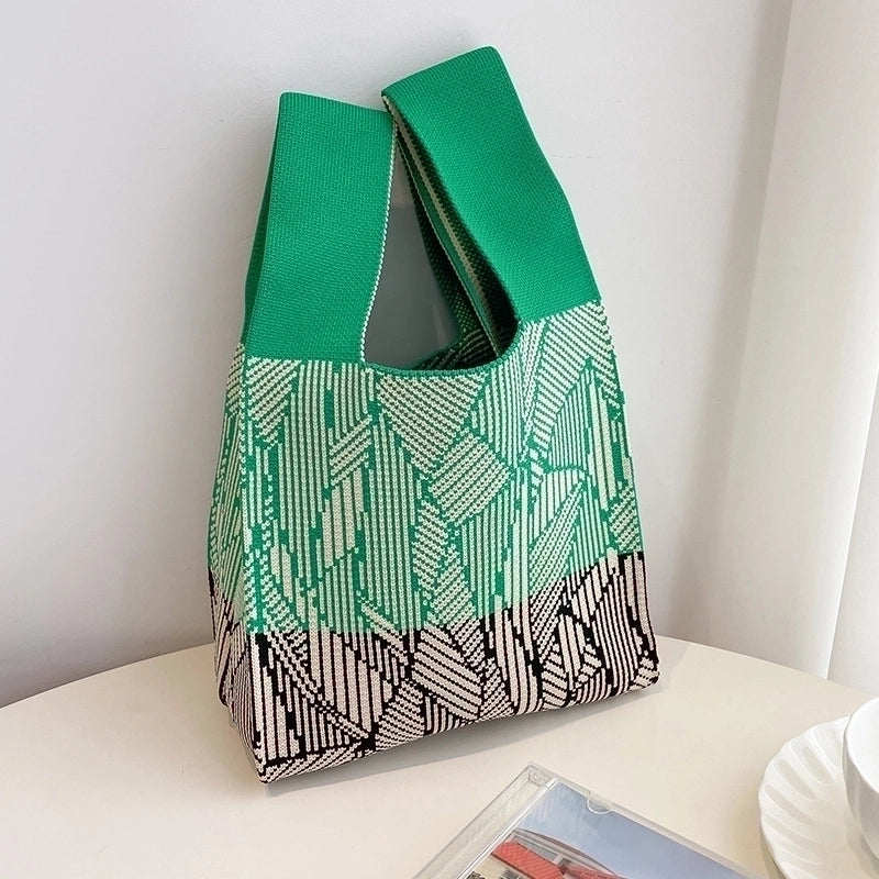 Women's Medium All Seasons Polyester Knit Vintage Style Handbag