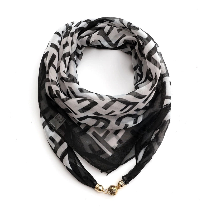 Women's Elegant Sweet Letter Flower Polyester Printing Silk Scarf