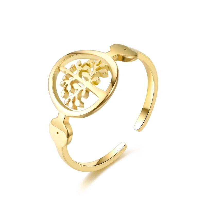 Heart Titanium Steel 18K Gold Plated Carving