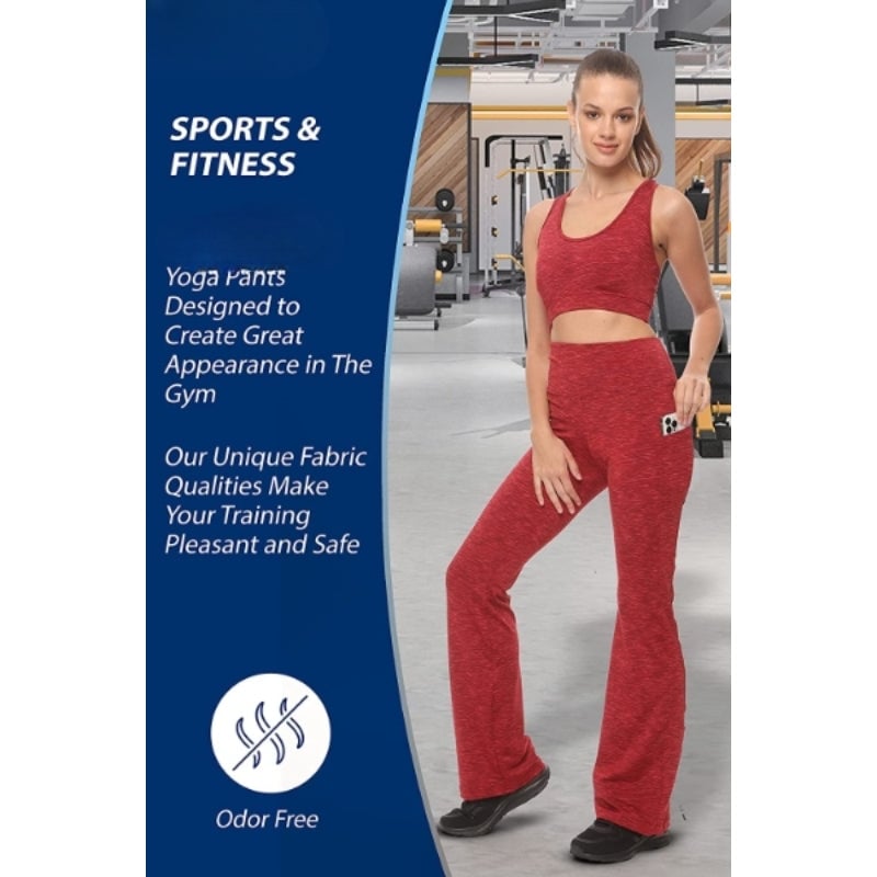 Women's Multicolor Pattern Bootcut Leg Ultimate Yoga Pants High Waist Leggings