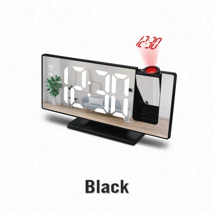 ⚡💥3D Projection Alarm Clock Makeup LED Mirror