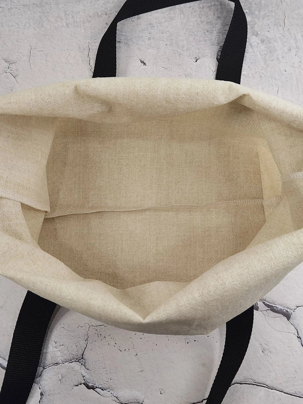Women's Medium Linen Underwater World Beach Square Open Shopping Bags