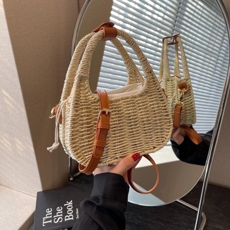 Women's Small Spring&summer Straw Vacation Straw Bag