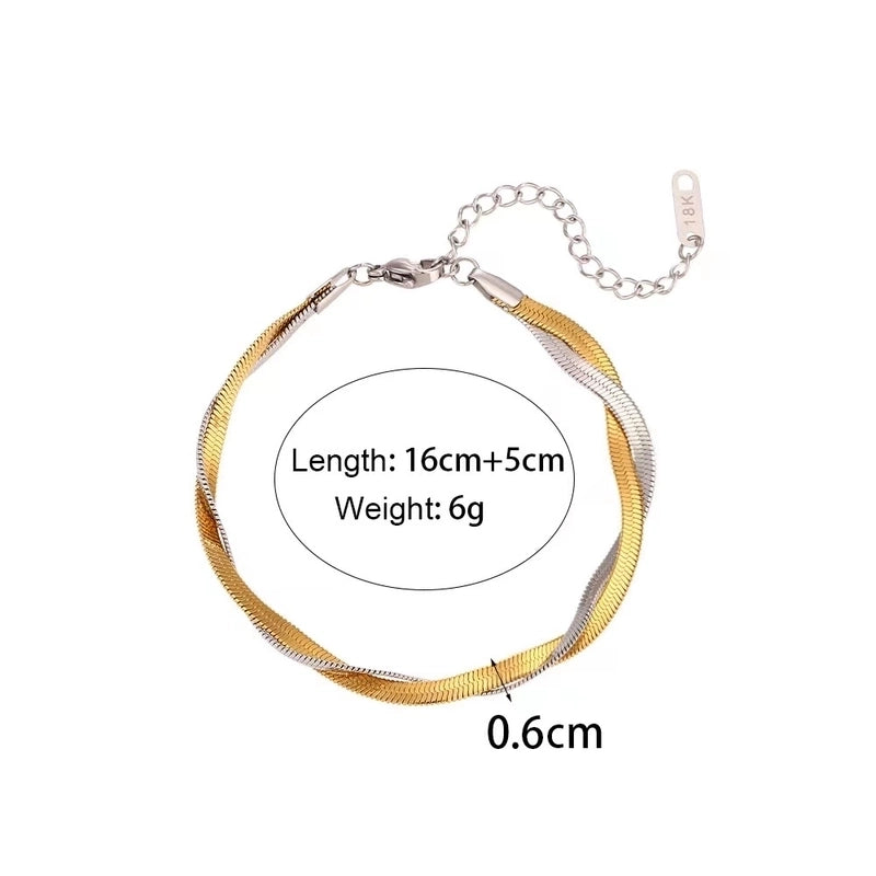 Casual Minimalist Classic Style Geometric Titanium Steel 18K Gold Plated Jewelry Set