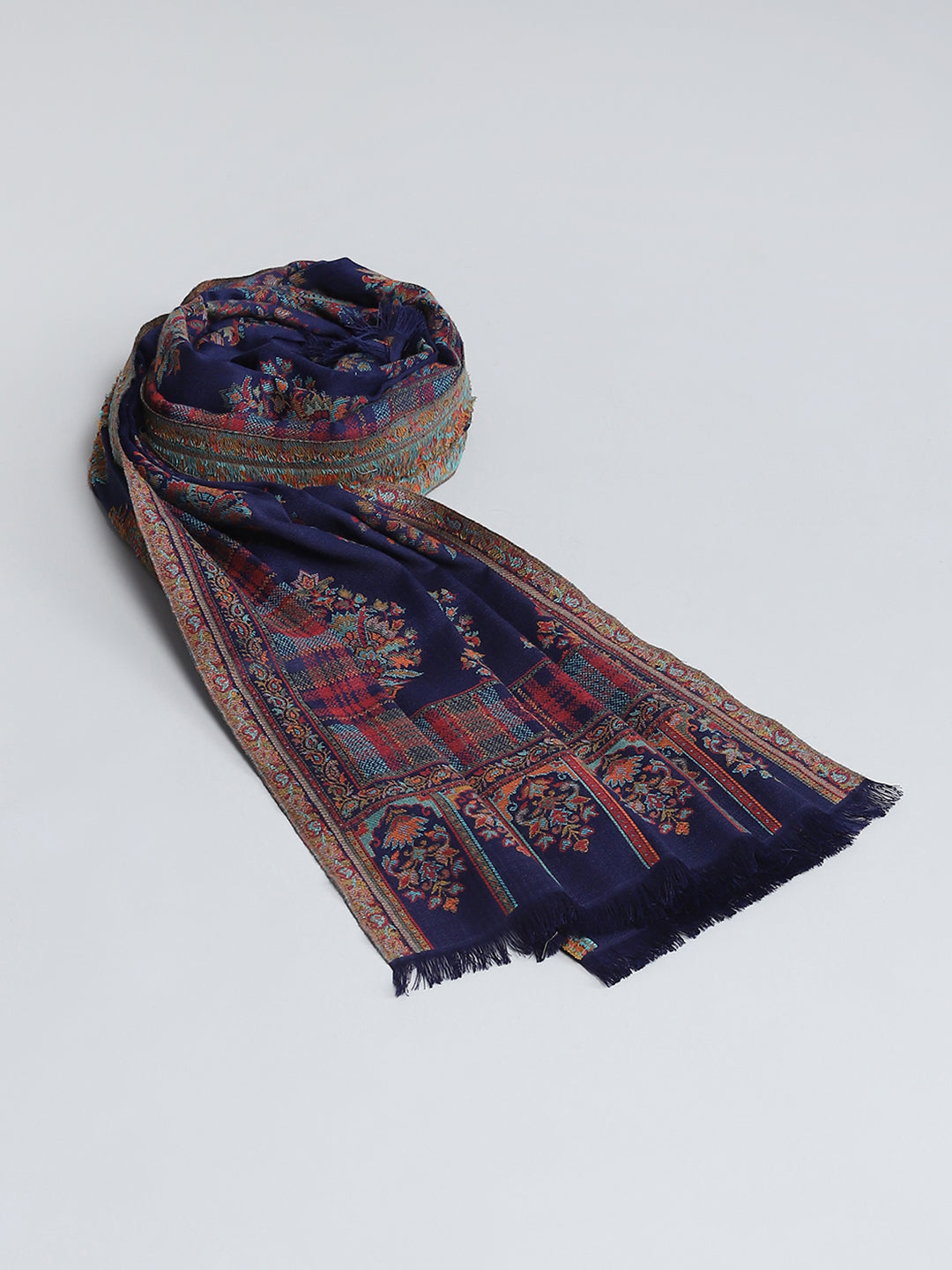 Women Multicolor Self Design Shawl